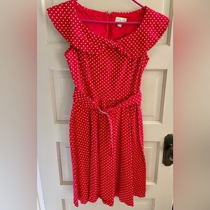 Lindy Bop Hetty Red and White Polka Dot Dress. Size L and Size M
